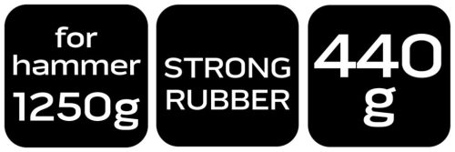 Gumifeltét kalapácshoz, kemény gumi, 1.25kg-os kalapácsokhoz