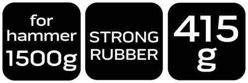 Gumifeltét kalapácshoz, kemény gumi, 1.5kg-os kalapácsokhoz