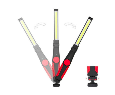 A27037 W55 Mágneses, Újratölthető, LED Zseblámpa-Munkalámpa 1800mah