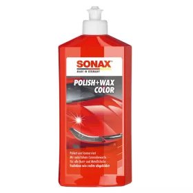 SONAX 296400 Polish + Wax Color, polírozó, piros, 500 ml