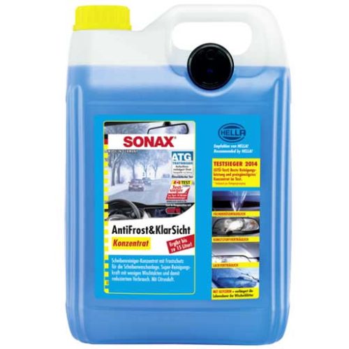 SONAX 332505 AntiFrost KlarSicht téli szélvédőmosó koncentrátum (1:1 = -20°C), 5lit