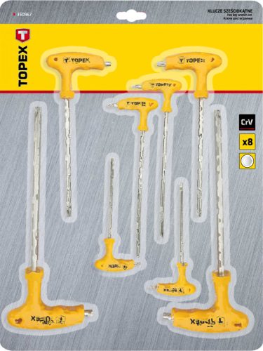 Imbuszkulcskészlet 8db,t nyelű