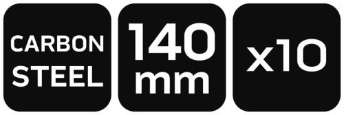 Lombfűrészlap, 140mm, szénacél, 10db