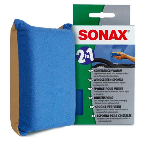 SONAX 417100 Windscreen Sponge, szélvédőtisztító szivacs 2in1, 1 db
