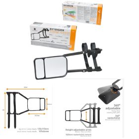 Tükör kiegészítő Caravan, pótkocsi, lakókocsi