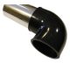 Alu könyök fekete 76mm LG-JL-6031