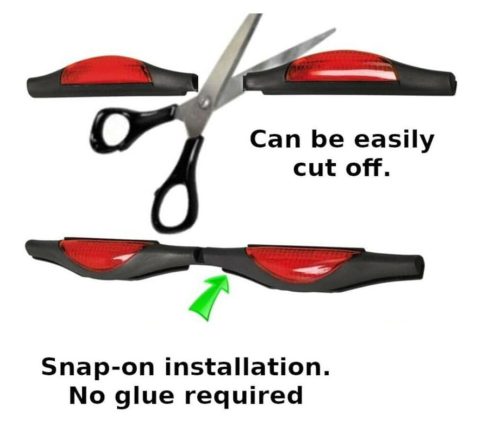 Ajtóélvédő piros prizmás