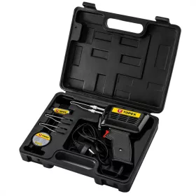   Forrasztópisztoly 150W, kiegészítőkkel, 3db pákacsúcs, forrasztókrém, forrasztóón, kofferben
