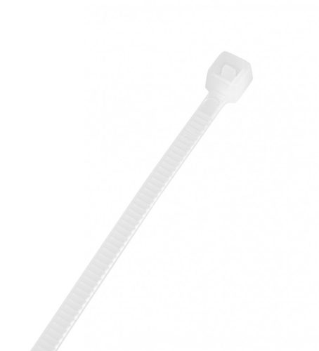 Kábelkötegelő, gyorskötöző, 2,5mm x 100mm, fehér, 100db