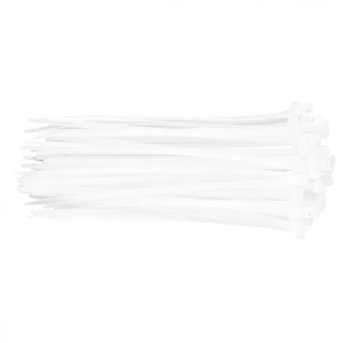 Kábelkötegelő 4,8x200mm, fehér, 75db