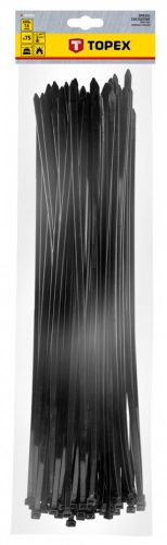 Kábelkötegelő, gyorskötöző, 7,6mm x 500mm, fekete, 75db