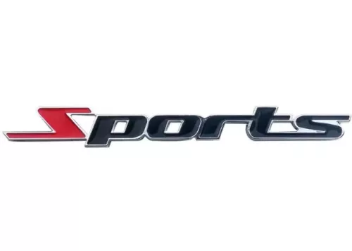 3D fém Sports autó logó