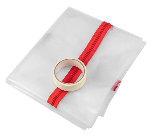 Porvédő függöny fólia ajtóra, "I" alakban záródó