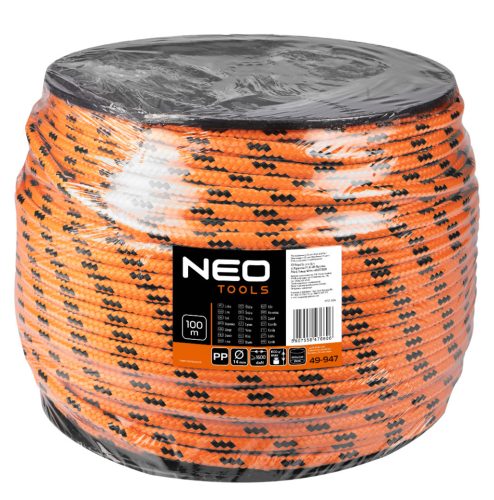 Kötél, fonatolt polipropilén 14mm/ 100m