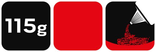 Porfesték, 115g, piros, min. rendelés: 5db