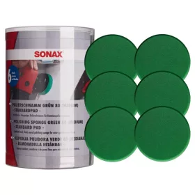   SONAX 493541 Polierschwamm Grün 80 Medium, polírozó korong közepesen kemény, 6db