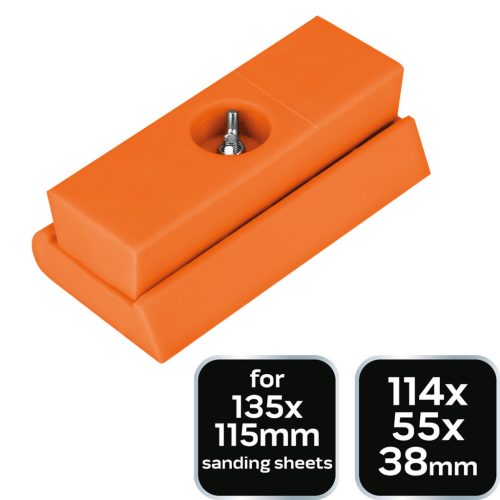 Csiszolótuskó, gumi, csavaros, 114x55x38mm,