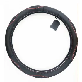 Valódi bőr kormányvédő SPORT KV-5057A - BLACK RED