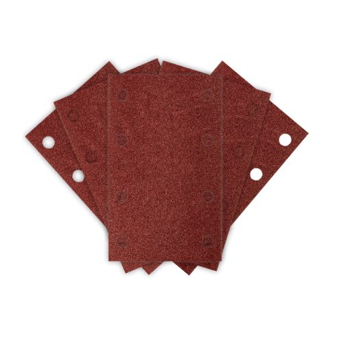 Csiszolópapír, tépőzáras, 80x130mm, P80, 8 lyukas, 04-623-hoz, 5db