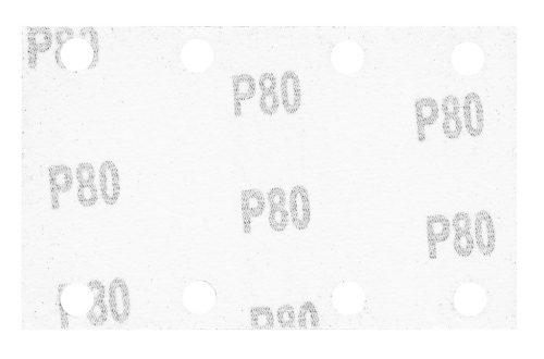 Csiszolópapír, tépőzáras, 80x130mm, P80, 8 lyukas, 04-623-hoz, 5db