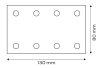 Csiszolópapír, tépőzáras, 80x130mm, P80, 8 lyukas, 04-623-hoz, 5db