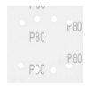 Csiszolópapír, tépőzáras, 113x113mm, P80, 8 lyukas, 04-623-hoz, 5db