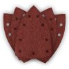 Csiszolópapír, tépőzáras, deltacsiszolóhoz,100x147mm, P80, 04-623-hoz, 9 lyukas, 5db