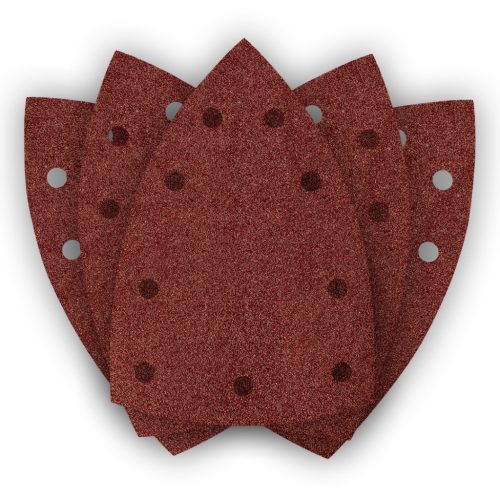 Csiszolópapír, tépőzáras, deltacsiszolóhoz,100x147mm, P80, 04-623-hoz, 9 lyukas, 5db