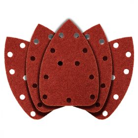   Csiszolópapír deltacsiszolóhoz, tépőzáras, 11 lyukas 140 x 140 x 80 mm, K40, 5 db