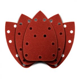   Csiszolópapír deltacsiszolóhoz, tépőzáras, 11 lyukas 140 x 140 x 80 mm, K80, 5 db