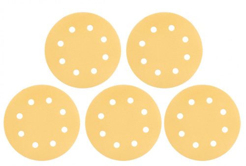 Tépőzáras csiszolópapír 180mm, k180, 5db, 8 lyukkal, csiszológéphez 59g263
