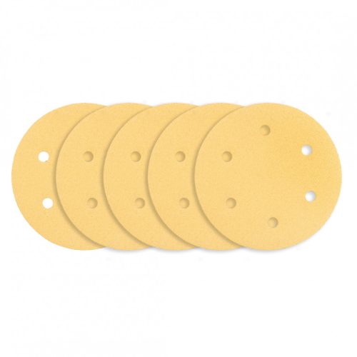 Tépőzáras csiszolópapír 225mm, k80, 5db, 6 lyukakkal az 59g264, 59g265 csiszológéphez.