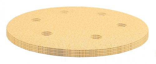 Tépőzáras csiszolópapír 225mm, k80, 5db, 6 lyukakkal az 59g264, 59g265 csiszológéphez.