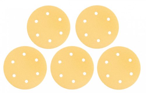 Tépőzáras csiszolópapír 225mm, k80, 5db, 6 lyukakkal az 59g264, 59g265 csiszológéphez.