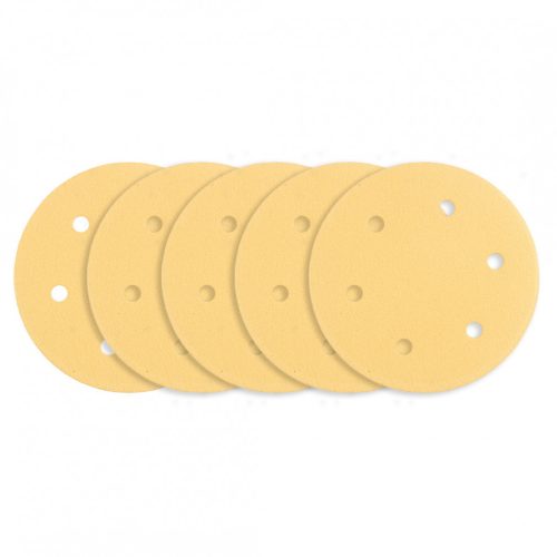 Tépőzáras csiszolópapír 225mm, k120, 5db, 6 lyukakkal az 59g264, 59g265 csiszológéphez.