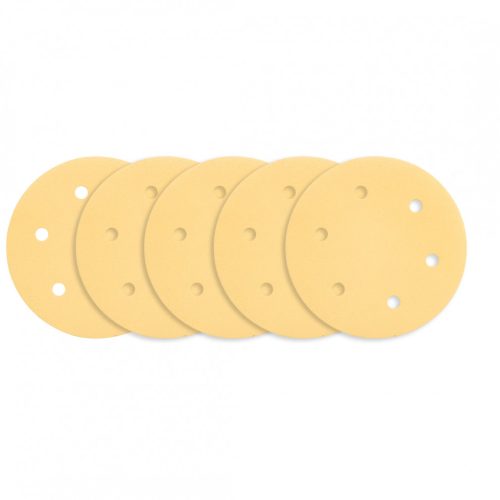 Tépőzáras csiszolópapír 225mm, k180, 5db, 6 lyukakkal az 59g264, 59g265 csiszológéphez.