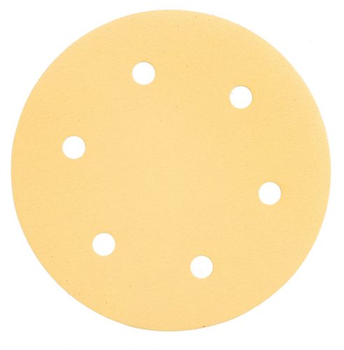 Tépőzáras csiszolópapír 225mm, k180, 5db, 6 lyukakkal az 59g264, 59g265 csiszológéphez.