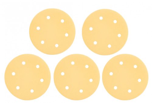 Tépőzáras csiszolópapír 225mm, k180, 5db, 6 lyukakkal az 59g264, 59g265 csiszológéphez.