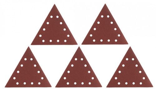 Tépőzáras csiszolópapír k80, háromszög alakú 12 lyukakkal, 5db csiszolóhoz 59g264