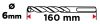 Betonfúró SDS PLUS 6x160mm, S4 type, 4 élű, vasbetonhoz