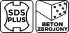 Betonfúró SDS PLUS 8x110mm, S4 type, 4 élű, vasbetonhoz