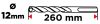Betonfúró SDS PLUS 12x260mm, S4 type, 4 élű, vasbetonhoz