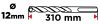 Betonfúró SDS PLUS 12x310mm, S4 type, 4 élű, vasbetonhoz