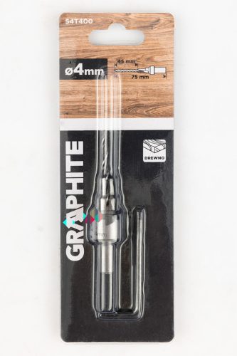 Fafúró, csavarfej süllyesztővel, konfirmátor csavarhoz, 4/6mm