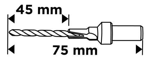 Fafúró, csavarfej süllyesztővel, konfirmátor csavarhoz, 4/6mm