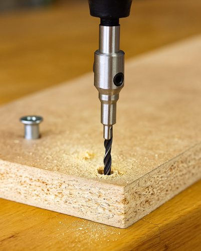 Fafúró, csavarfej süllyesztővel, konfirmátor csavarhoz, 5/7mm