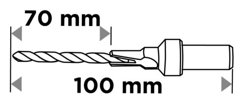 Fafúró, csavarfej süllyesztővel, konfirmátor csavarhoz, 7/10mm