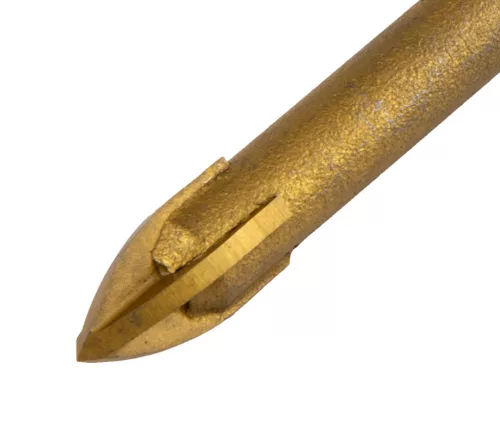 Univerzális, 4 élű üvegfúró, fa, műanyag, fém kőzetanyagok fúrásához, Titánium bevonat, 6mm