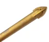 Univerzális, 4 élű üvegfúró, fa, műanyag, fém kőzetanyagok fúrásához, Titánium bevonat, 7mm