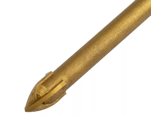 Univerzális, 4 élű üvegfúró, fa, műanyag, fém kőzetanyagok fúrásához, Titánium bevonat, 7mm